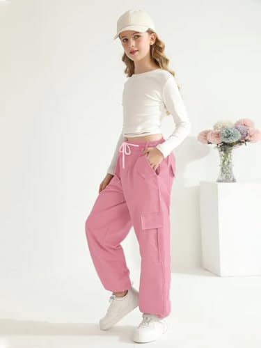CUTIECRAZE Cotton Cargo Pant for Girl || Girl Cargo Pants (DCP-10-13-14) Pink - Image 2 thumbnail