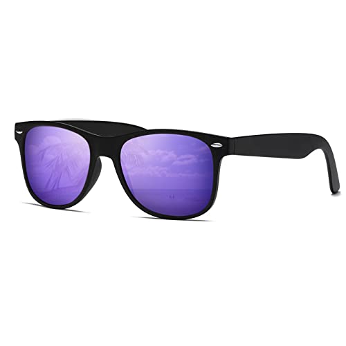 Image of DEMIKOS Sunglasses Men Polarized Sunglasses for Mens Womens Retro Mirror Lens for Driving Fishing UV Protection