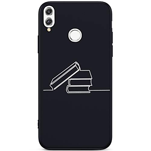JCKHM Compatible with Huawei Honor 8X Silicone, Fashion Matte TPU Silicone Soft Case Cover Protective Cover Livre