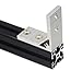 Iverntech 2pcs 600mm 4040 T Slot Black Aluminum Extrusion 23.62 inches Aluminum Profile European Standard Anodized Linear Rail for DIY 3D Printer and CNC Machines