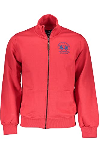 Pull en coton rouge La Martina XL vêtement homme manches longues mode tendance