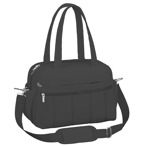MZTUE Medium Diaper Bag Tote, Shoulder & Crossbody Black Mom Bag
