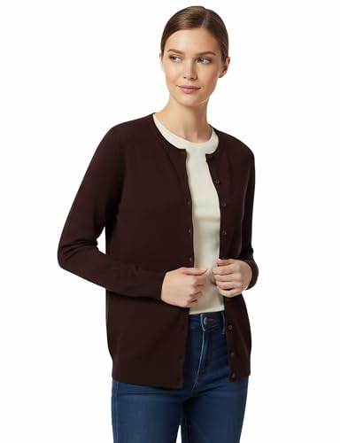 Image of Allsense Women's Long-Sleeve Crewneck Cardigan | Classic Button Down Sweater, Soft Fine Knit, Lightweight