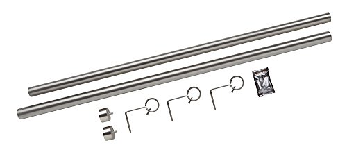 image for Umbra Cappa Curtain 1-1/4-Inch Drapery Rod Extends from 36 to 72 Inche