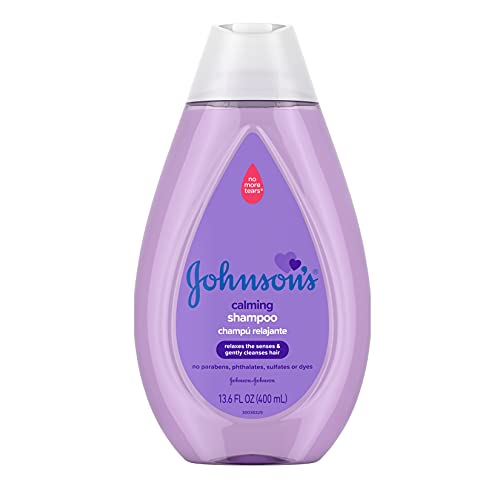 Johnson's Calming Baby Shampoo with Soothing NaturalCalm Scent, Hypoallergenic & Tear-Free Baby Hair Shampoo, Free of Parabens, Phthalates, Sulfates & Dyes, 13.6 fl. oz