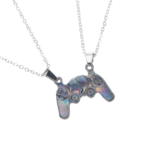 2 Pieces Personalized Pendant Necklace Jewelry Game Console Charm for Couples