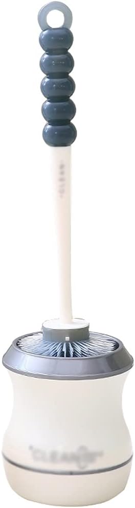 Toilet Brush and Holder Household Wall-Mounted Bathroom No Dead Corner Soft Bristles Cleaning