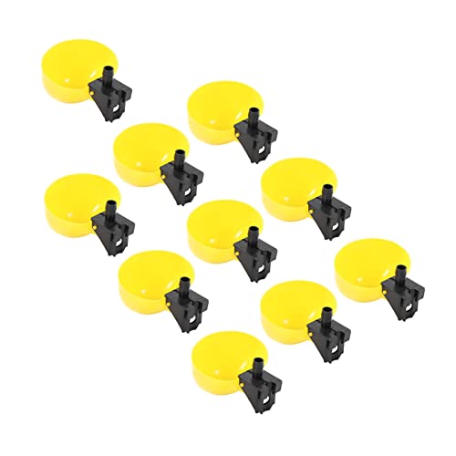 Hztyyier 10 Stück Automatische Vogeltränke, Haustier-Vogelbedarf, Vogelwassertrinker, Automatische Hühnertrinkschale für Hühner, Wachteln