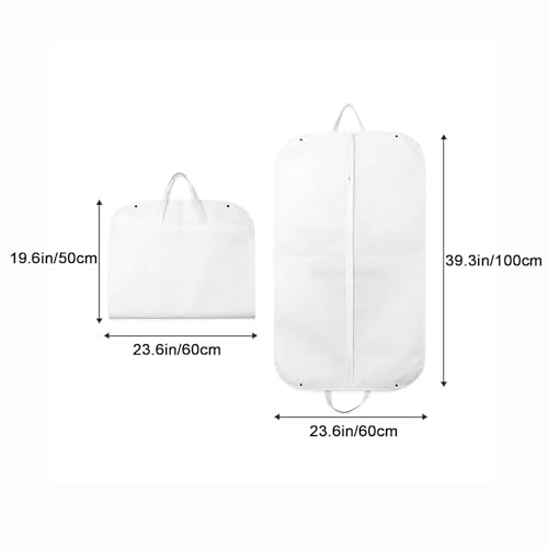 Hanging Garment Bags with Carry Handles - Non-Woven Suit Bags for Men & Women, Ideal for Suits, Jackets & Dresses, Durable Brown Travel Storage Solutions2