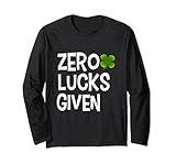 Photo Gallery divertente zero lucks given irish gift st patricks day maglia a manica Photo Gallery divertente zero lucks given irish gift st patricks day maglia a manica