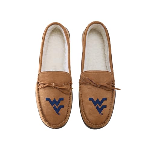Image of FOCO NCAA Mens NCAA College Team Logo Moccasin Slippers