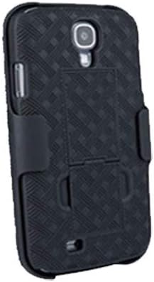 Verizon OEM Shell Holster Combo Case for Samsung Galaxy S4 SIV with Kick Stand and Belt Clip Black