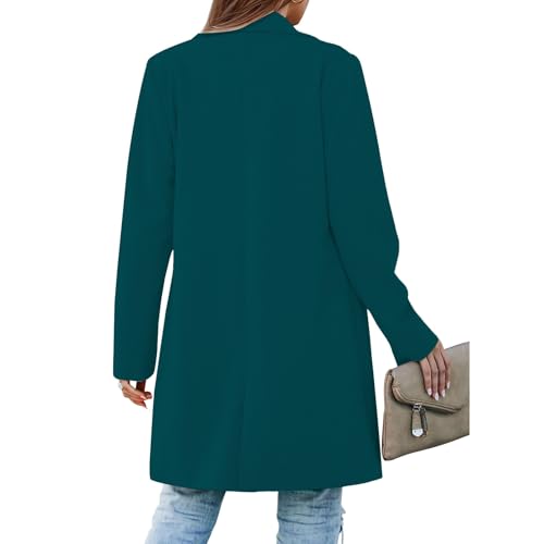 Women's Long Blazer Jackets Long Sleeve Lapel Pockets Loose Fit Work Casual Blazers Outerwear 2025 Spring Fall Jackets3