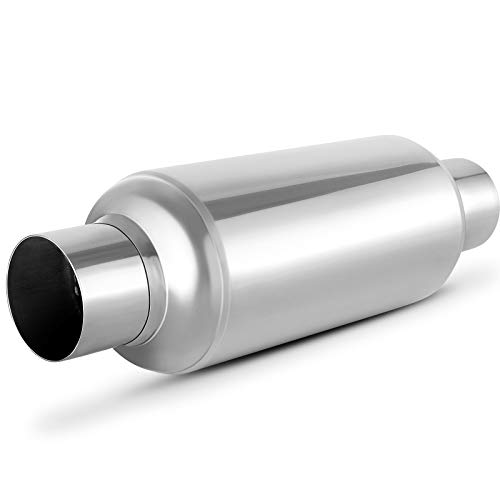 2.5 Inch Inside Inlet Muffler, AUTOSAVER88 Universal Stainless Steel Welded Muffler Deep Sound for Cars, 14