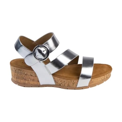 CHATTAWAK Femme 18HLILOUARGENT38 Sandale à Talon, Argent, 38 EU