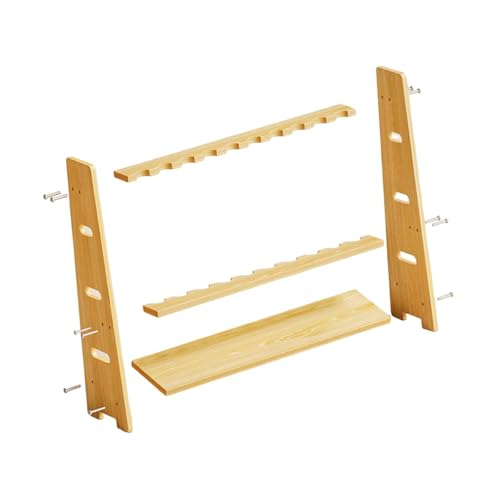 Yiju Pool Cue Holder Accessories Professional Multifunctional Solid Wood Easy Installation Sturdy Storage Rack Billiard Cue Rack, M