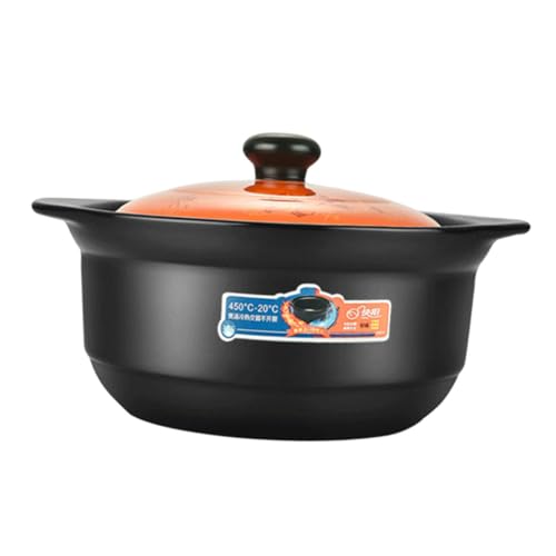 JECOMPRIS Pentola in Ceramica Con Coperchio Casseruola Per Stufati Di Cibo Pentola Da Cucina Multifunzionale Per Brasare Zuppe e Porridge