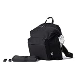 One Duo Designer Baby Diaper Bag, Classic Nylon, Small, Black