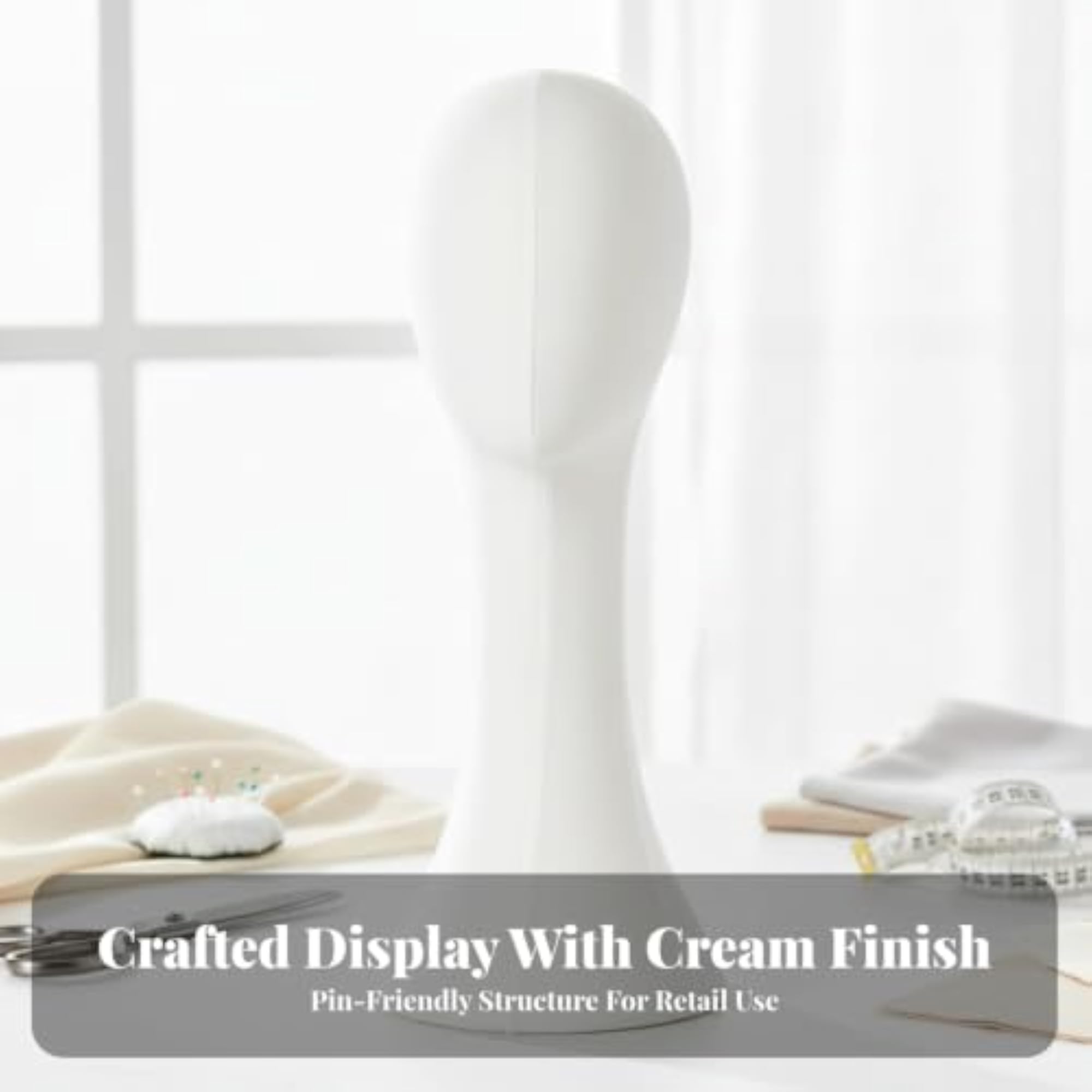 Pin-Friendly Foam Mannequin Head for Hair Styling