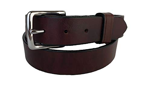Handmade Amish Men's Leather Belt Crafted Rustic Cowhide with Snap On Buckle3