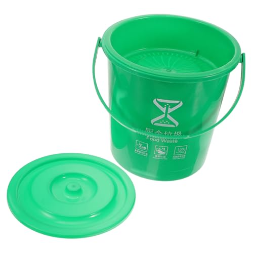 Happyyami Indoor Compost Bin with Lid and Filter Kitchen Waste Basket for Food Scraps for Home Use Ergonomic Handle for Easy Carrying for Kitchen and Office