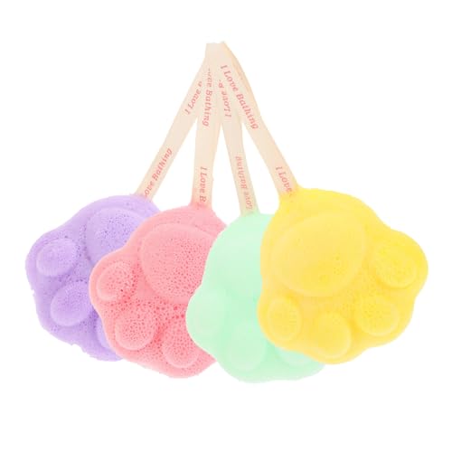 ERINGOGO 4 piezas Esponjas Faciales Exfoliantes Suaves Unidades Colores Pastel Esponjas para Limpieza Diaria del Rostro para Uso Diario y Regalo Práctico