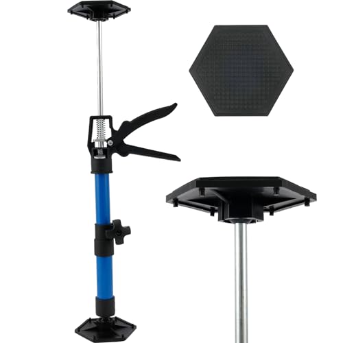 Montagestütze Deckenstütze Tragkraft 40kg Edelstahl Montagestütze Einhandstütze Höhenverstellbar Rutschfest Deckenstütze Teleskopstütze für Schrankheber Trockenbau (30-59cm)