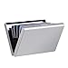 Ultra Thin Stainless Steel Credit Card Wallet RFID Blocking Slim Metal Business Card Case Holder for Travel and Work, Men & Women, Great as a Gift for your Family or Friends (Silver)