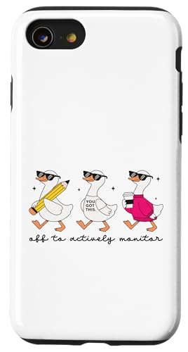 Off To Active Monitor Funny Ducks Supervisor �X�}�z�P�[�X iPhone SE (2020) / 7 / 8 �p