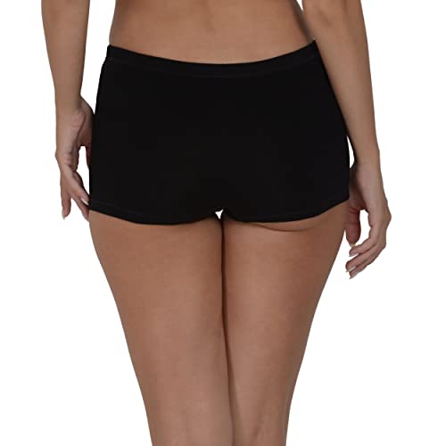 Image of EVA & JOY Women's Cotton Solid Mid-Rise Boyshort Panty