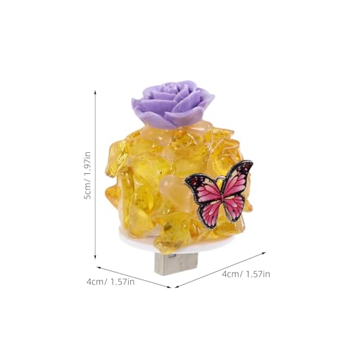 Lámpara de mesa de noche levemolo cristal amarilla miniatura 2