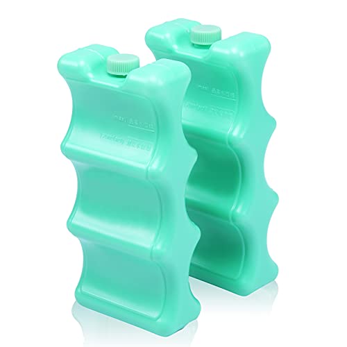 Image of Reusable Ice Packs Breastmilk Freezer Packs Storage,Reusable Curved Bottle Ice Pack for Cool Cooler Bag,Baby Bottles, Breakfast, Lunch, Breast Milk (2 Pcs),Can Hold 6-12 Cans