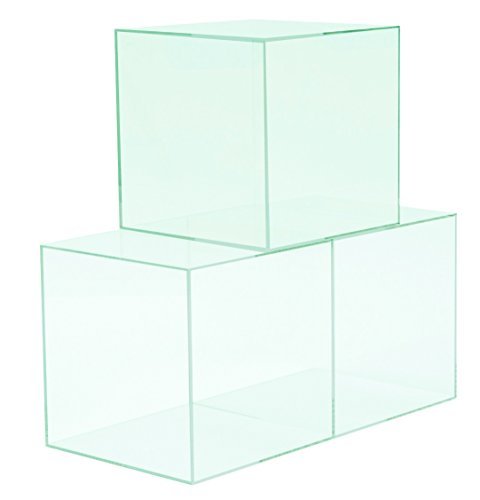 Amazon.co.jp: アクリルボックス5面体 W100×D100×H100(ガラス色