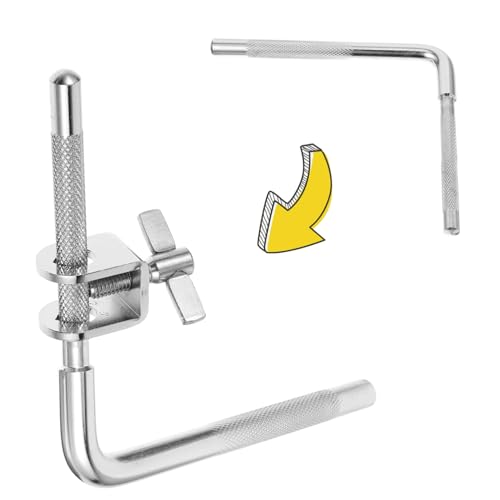 Soporte para Cencerro con Abrazadera para Batería y Platillos - Metal Plateado miniatura 6