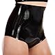 Rubberfashion Slip Latex Damen Panty Schritt offen - Rubber Pants Hose - Latexslip Latexhose für Frauen schwarz 0.4mm M