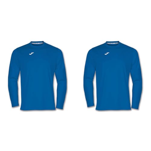 Joma - Camiseta Deportiva Manga Larga Hombre - Ligera y Transpirable Ideal para Todo Tipo de Deporte - Combi L - Royal