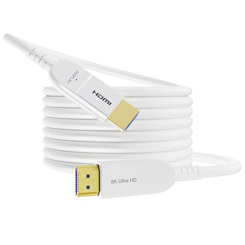 Cable HDMI 2.1 de 15 metros [8 K @ 60 Hz, 4K @ 120Hz144Hz, 48 Gbps] Ultra High Speed 7680P eARC HDCP 2.2 y 2.3
