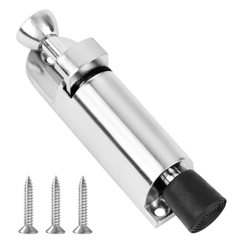 Dörrlås golv, dörrlås utomhus, dörrlås med fotdrift, zinklegering pedal dörrstopp, metalldörrstopp med skruv för garageport, innerdörrar, balkongdörrar