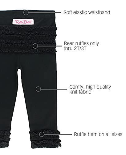 Image of RuffleButts Toddler Girl Merry & Bright Ruffle Leggings - Ankle Leggings