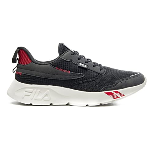 Tênis Fila Euroflag, Masculino, Preto/Branco/Vermelho, 41