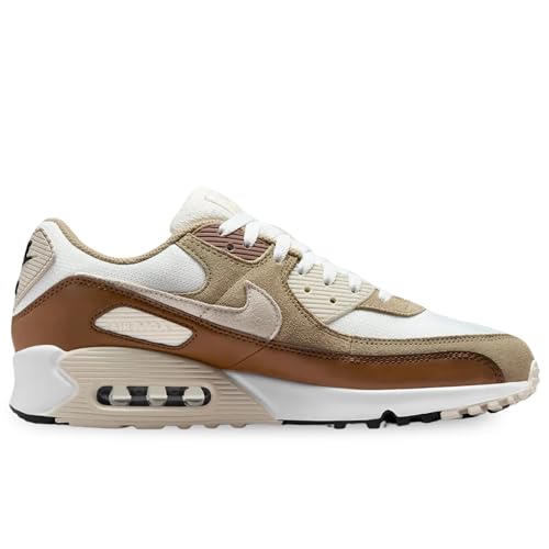 Nike Air Max 90 Men's Shoes (DM0029-109, Summit White/Khaki/Light Orewood Brown/Black) Size 82