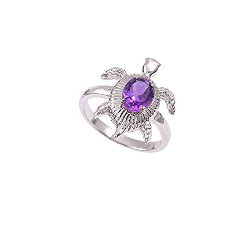 Bague améthyste naturelle anti-ternissement argent 925 véritable