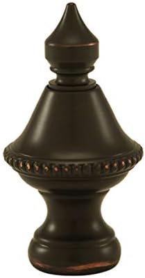 Beaded Knob Lamp Shade Finial Spire Oiled Bronze 1.5"h