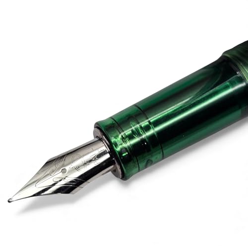 Image of Venti Fountain Pen - Acrylic Luxury Pen,VAC Filler, Schmidt Nib (Fine),Vaccum Filling, Best Pen Gift Set for Men & Women, Professional, Executive, Office, Nice Pens,Return Gift (F013-Green)