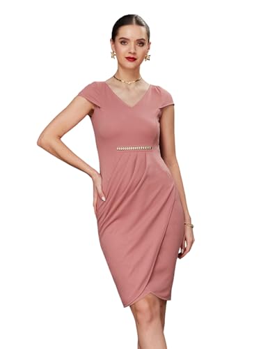 Image of Miss Chase Women's Sleeveless Collared Bodycon Above-Knee Polyester Dress