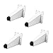 Produktbild AFDK 4X Möbel Beine Sofa Beine Aluminiumlegierung, Höhe: 95 mm (einstellbar 8 mm) Schwarz, Weiß Kabinett Füße Edelstahl Möbel Hardware-Zubehör Tischbeine,White