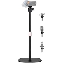 Tabletop Portable Recorder Tripod Stand Holder for Zoom Recorder H1essential,H4essential,H6essential,Q2n,H2n and Tascam DR-05X DR-40X DR-07X X8 Handheld recorders