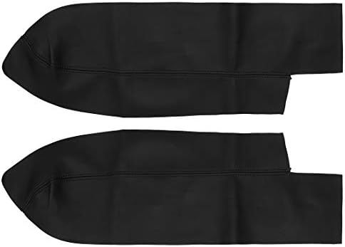 X AUTOHAUX Pair Synthetic Leather Car Front Door Panels Armrest Cover Black for Honda CR-V 2007-2012