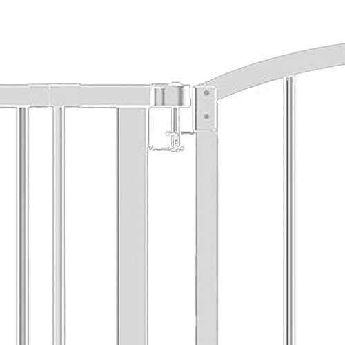 Ozzy & Kazoo Wide Walk-Through Dog Gate, Fits Openings 28.75-39.75” Wide, White Metal Dog Gate, For Doorways and Stairways, 30” Tall by Ozzy & Kazoo - Used condition - Image 8