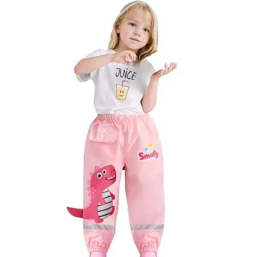 Image of Toddlers Boys Girl Rain Pants Waterproof Dirty Proof Trousers Kids Rain Poncho Hood Rainwear Jacket Coat 1-12Years